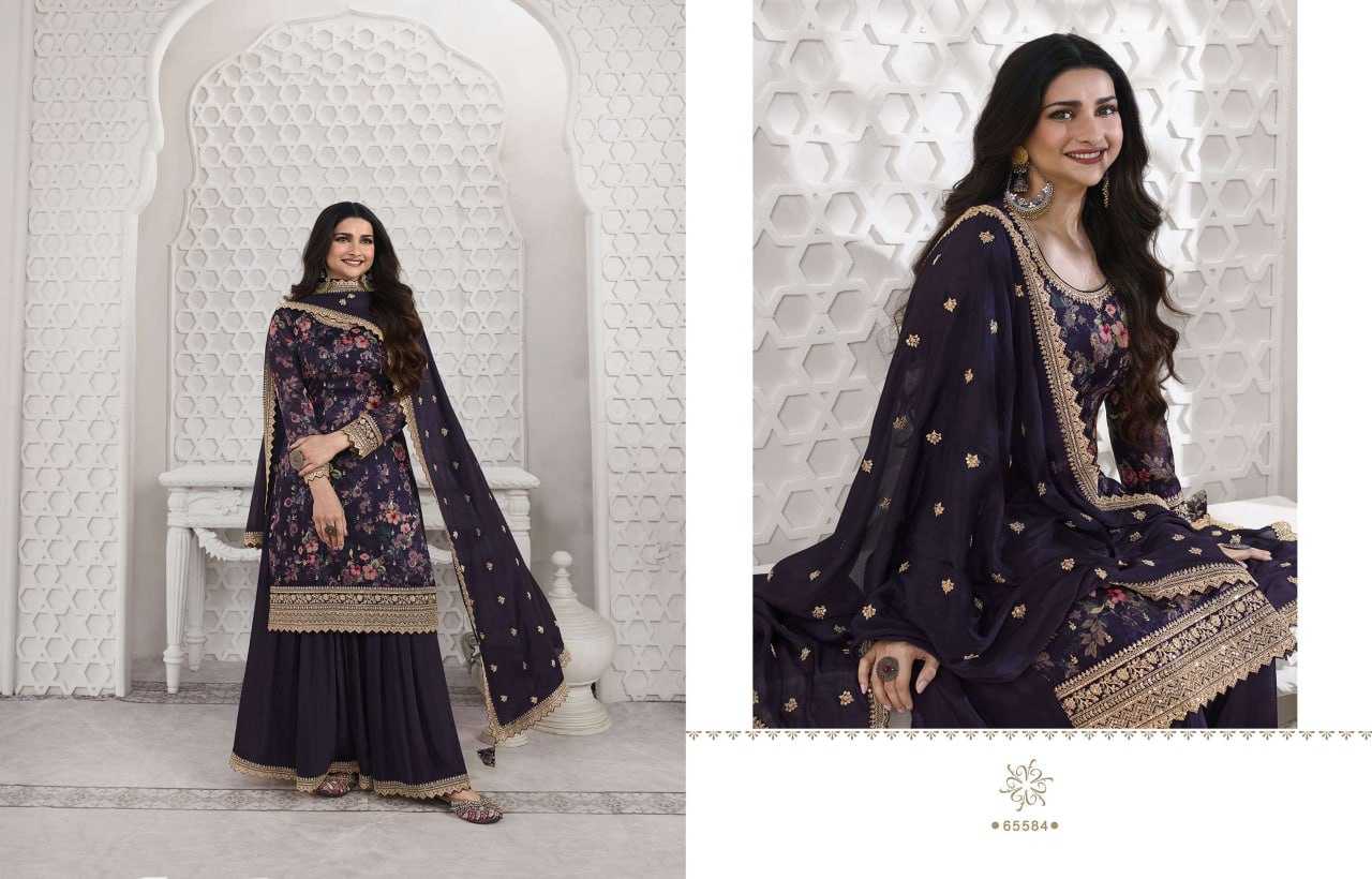 Ynf Soft Vichitra KESH504 65581 Suits & Dresses Wedding Collections Festive Collections Wholesale Printed Suits Embroidery Suits Palazzo Suit Manufacturer