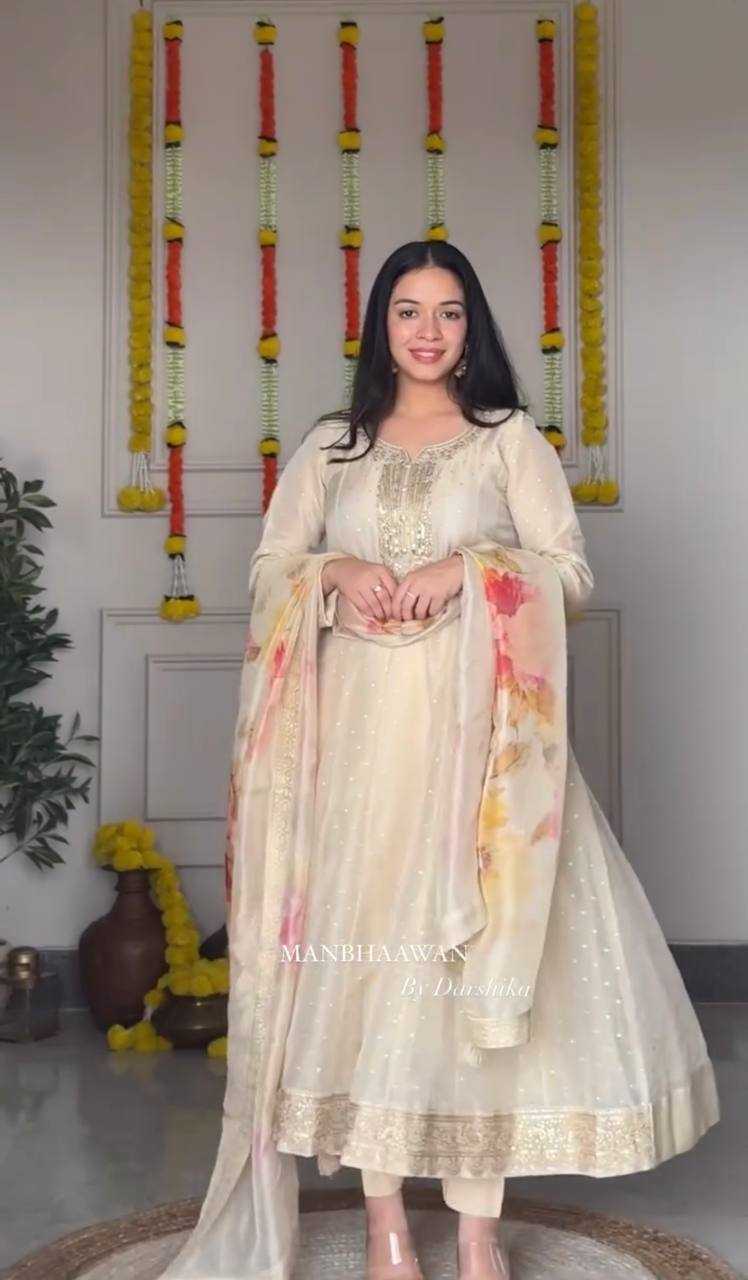Ynf Tabby Silk Organza KESH506 1165 Gowns Wholesale Fancy Gowns Embroidery Gowns Anarkali Gown Manufacturer