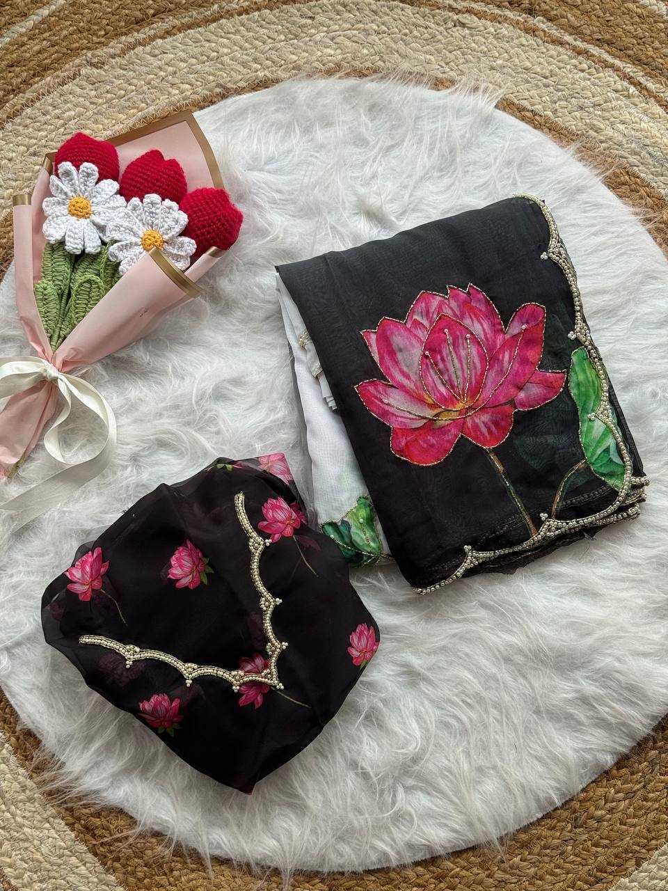 Ynf Tabby Silk Organza RIN105 KAAYA 2.0 Sarees Wedding Collections Festive Collections Wholesale Organza Sarees Printed Sarees Hand Work Sarees Manufacturer
