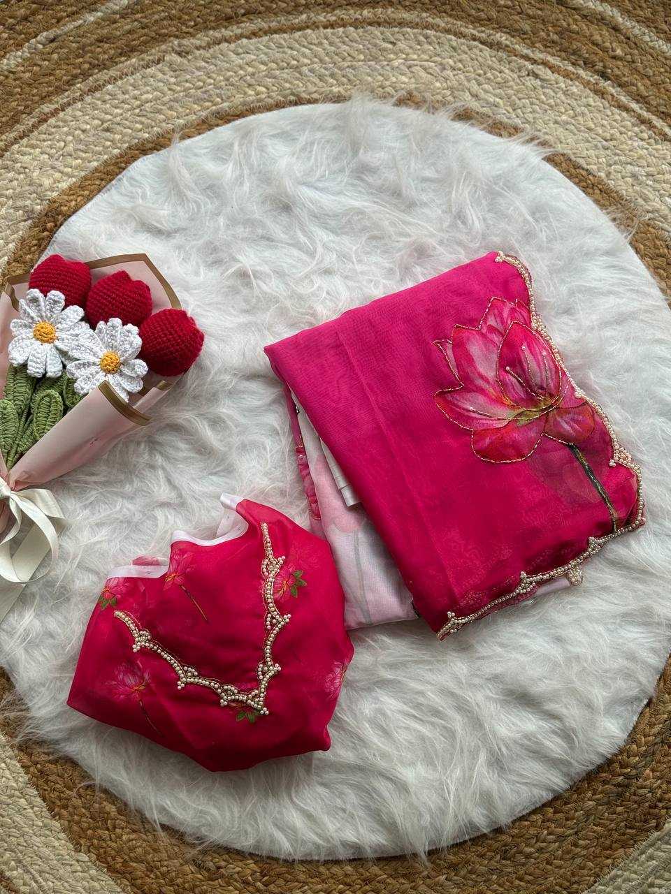 Ynf Tabby Silk Organza RIN105 KAAYA 2.0 Sarees Wedding Collections Festive Collections Wholesale Organza Sarees Printed Sarees Hand Work Sarees Manufacturer