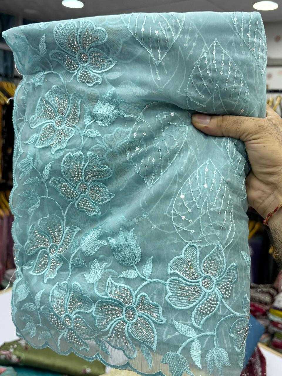 Ynf Tissue KESH114 6389 Sarees Wedding Collections Wholesale Sequence Sarees Embroidered Sarees Stone Work Saree Manufacturer