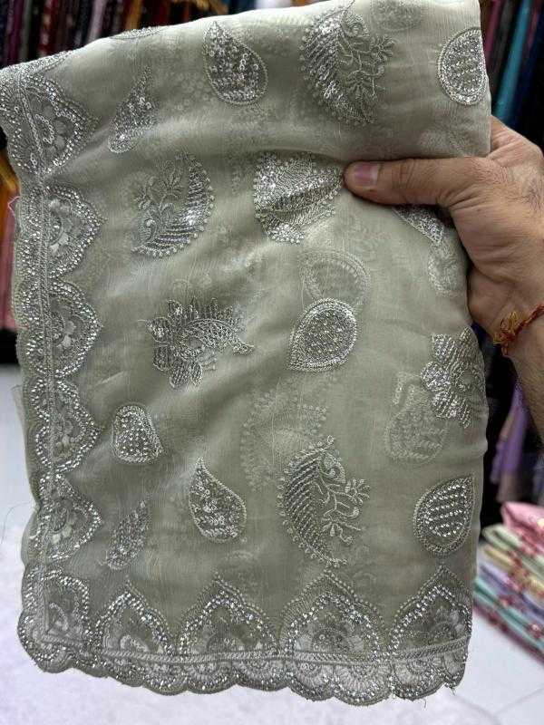 Ynf Tissue KESH114 ZANKAR Sarees Wedding Collections Festive Collections Wholesale Designer Sarees Sequence Sarees Embroidered Sarees Manufacturer