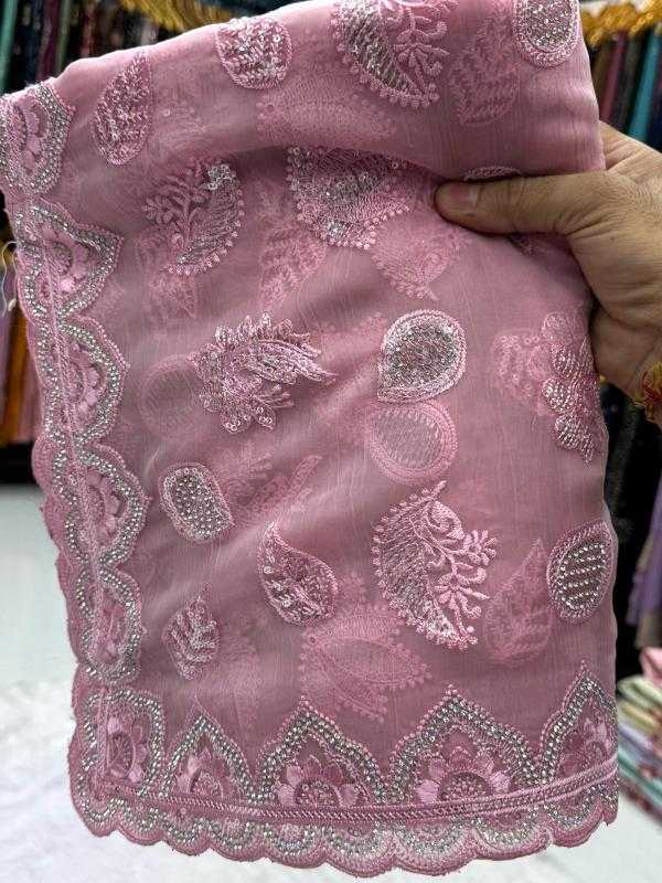 Ynf Tissue KESH114 ZANKAR Sarees Wedding Collections Festive Collections Wholesale Designer Sarees Sequence Sarees Embroidered Sarees Manufacturer