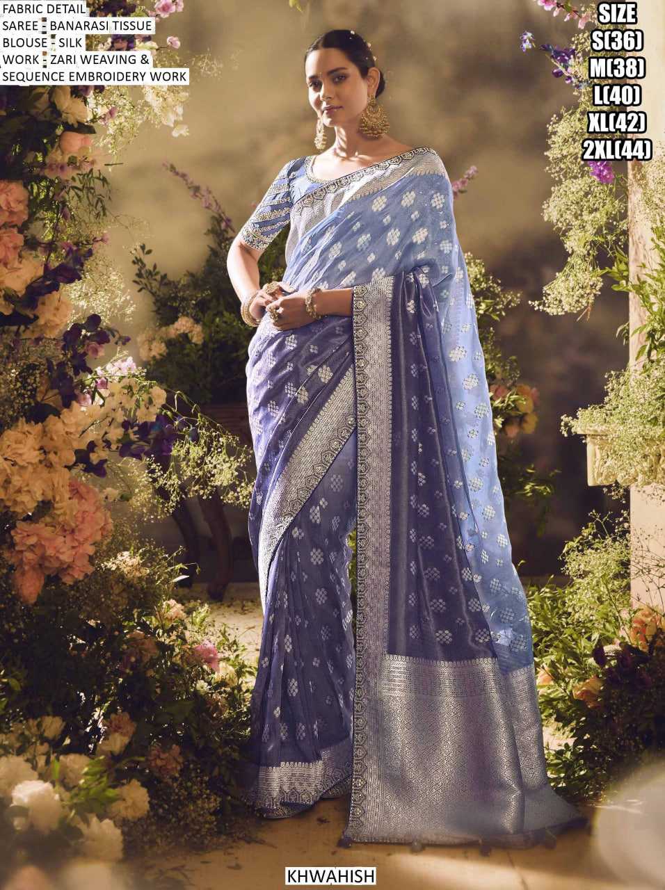 Ynf Tissue KESH481 203 Sarees Wedding Collections Festive Collections Wholesale Festive Sarees Zari Sarees Sarees With Blouse Manufacturer