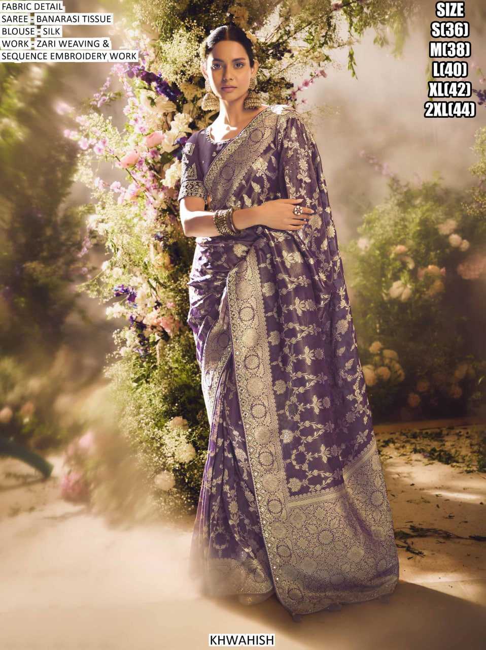 Ynf Tissue KESH481 203 Sarees Wedding Collections Festive Collections Wholesale Festive Sarees Zari Sarees Sarees With Blouse Manufacturer