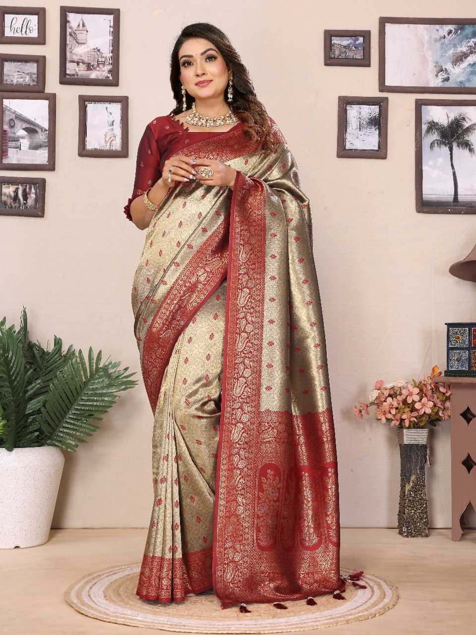 Ynf Tissue Silk RIN144 Devika Silk Sarees Wedding Collections Festive Collections Wholesale Handloom Sarees Designer Silk Sarees Zari Border Silk Sarees Manufacturer