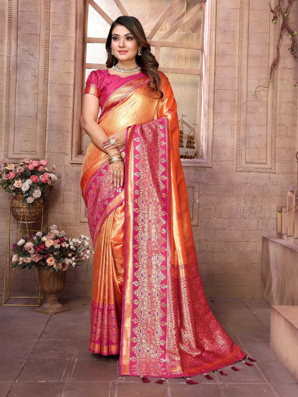 Ynf Tissue Silk RIN144 Sundari Silk Sarees Wedding Collections Festive Collections Wholesale Banarasi Silk Sarees Designer Silk Sarees Silk Sarees For Weddings Manufacturer