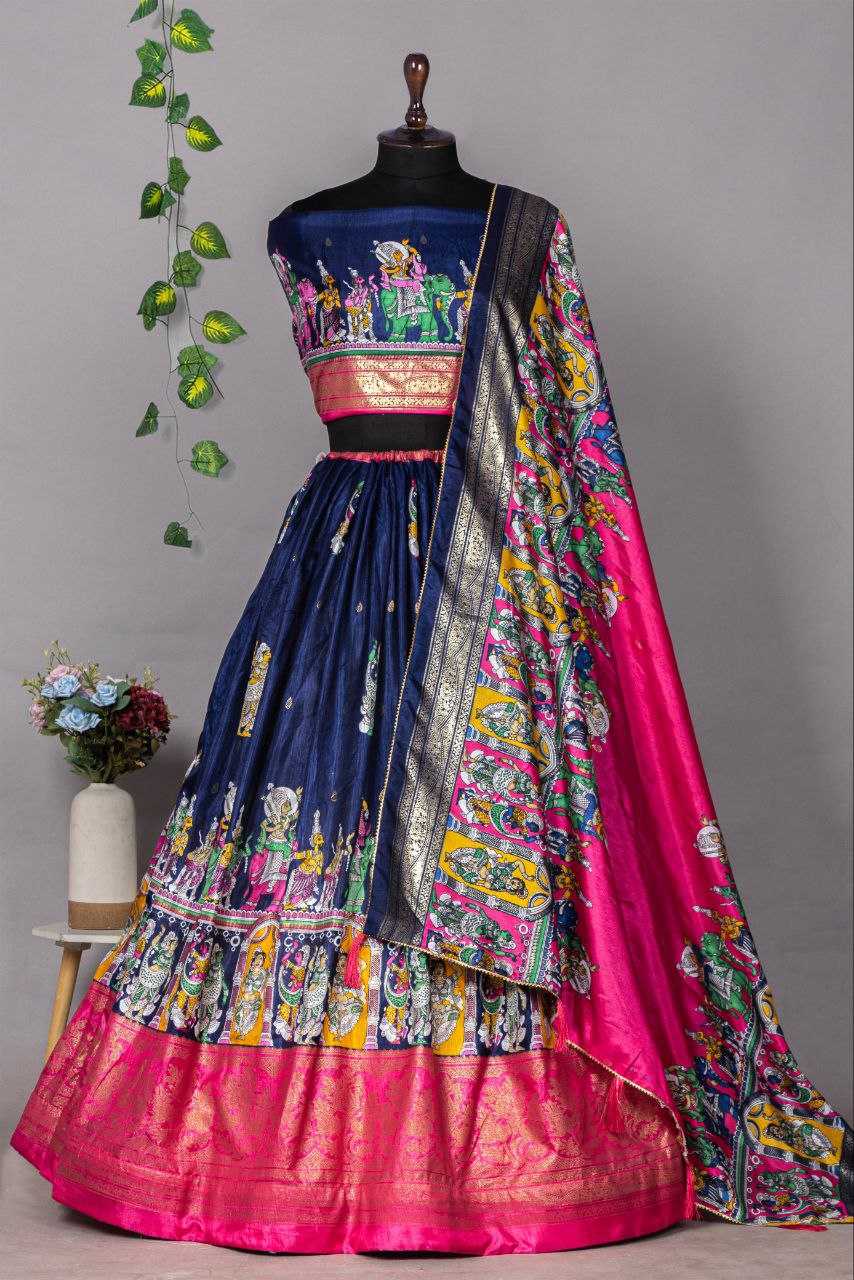 Ynf Tussar Silk KESH495 201 Lehengas Wedding Collections Festive Collections Wholesale Designer Lehenga Choli Lehenga With Blouse Navratri Chaniya Choli Manufacturer