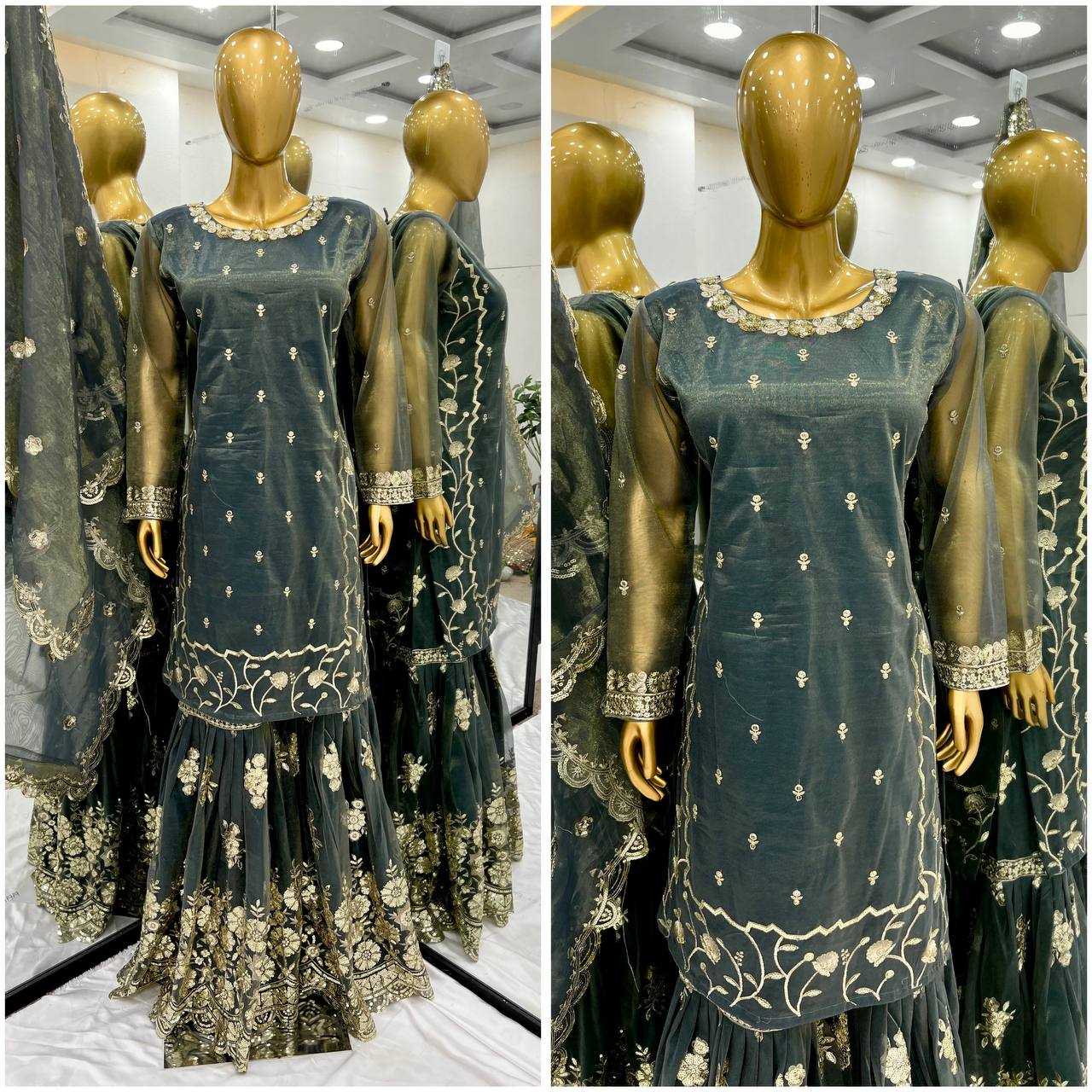 Ynf Twill Net KESH499 5240 Suits & Dresses Wholesale Ladies Suits Sharara Salwar Suits Wedding Suits Manufacturer