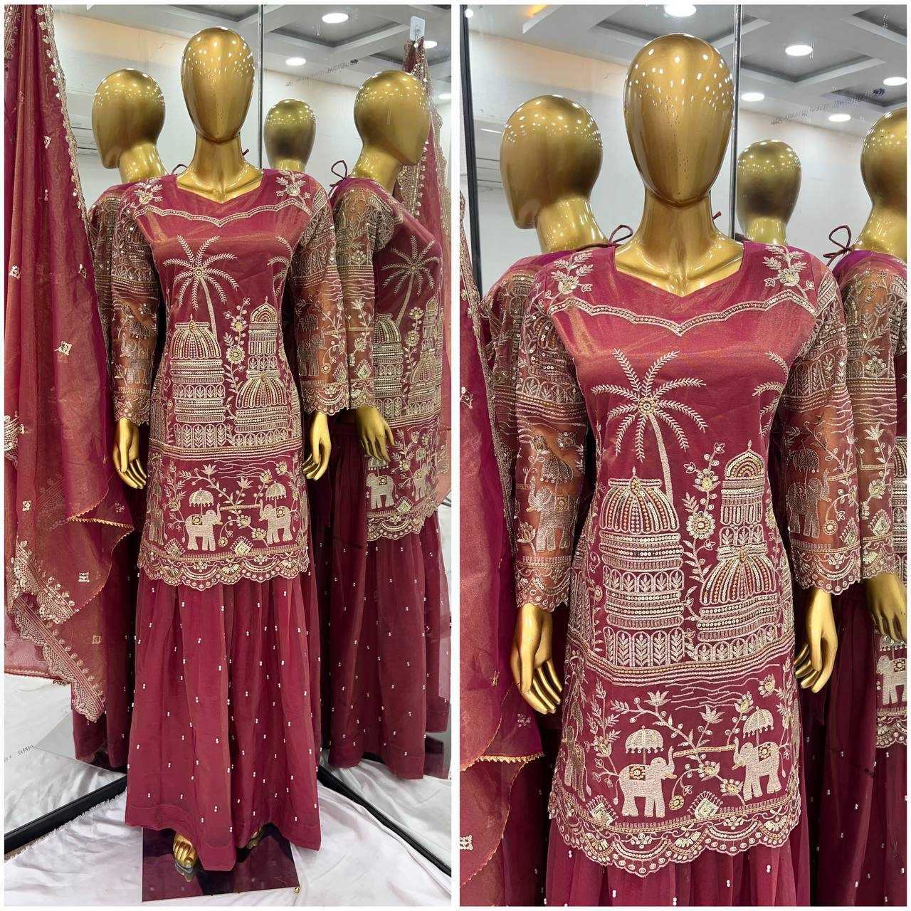 Ynf Twill Net KESH499 5247 Suits & Dresses Wholesale Ladies Suits Sharara Salwar Suits Embroidery Suits Manufacturer