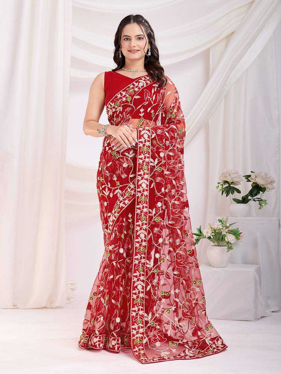 Ynf Twill Net RIN188 Vaamika22 Sarees Wholesale Party Wear Sarees Sequence Sarees Net Sarees Manufacturer