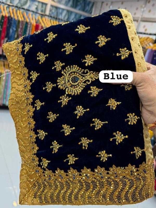 Ynf Velvet KESH114 BALA Sarees Wedding Collections Festive Collections Wholesale Velvet Sarees Hand Work Sarees Embroidered Sarees Manufacturer