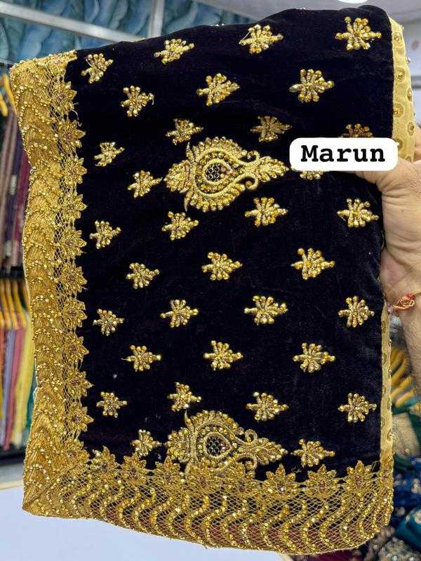 Ynf Velvet KESH114 BALA Sarees Wedding Collections Festive Collections Wholesale Velvet Sarees Hand Work Sarees Embroidered Sarees Manufacturer