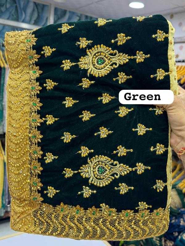 Ynf Velvet KESH114 BALA Sarees Wedding Collections Festive Collections Wholesale Velvet Sarees Hand Work Sarees Embroidered Sarees Manufacturer