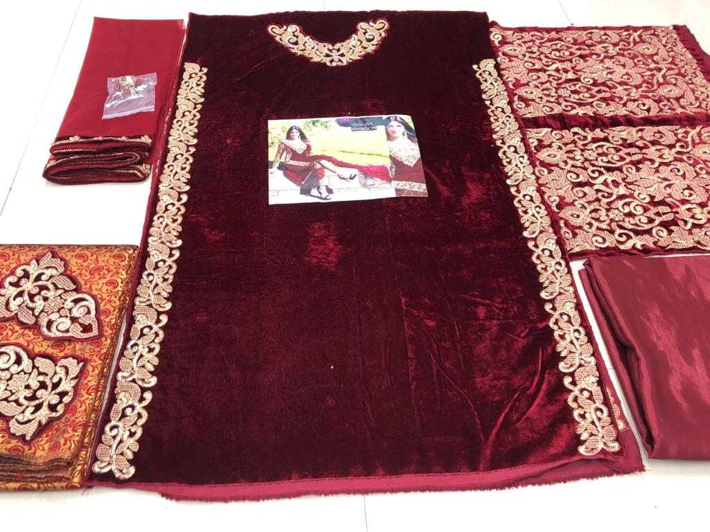 Ynf Velvet KESH504 SS155 Suits & Dresses Wholesale Embroidery Suits Semi-Stitched Suits Evening Dresses Manufacturer