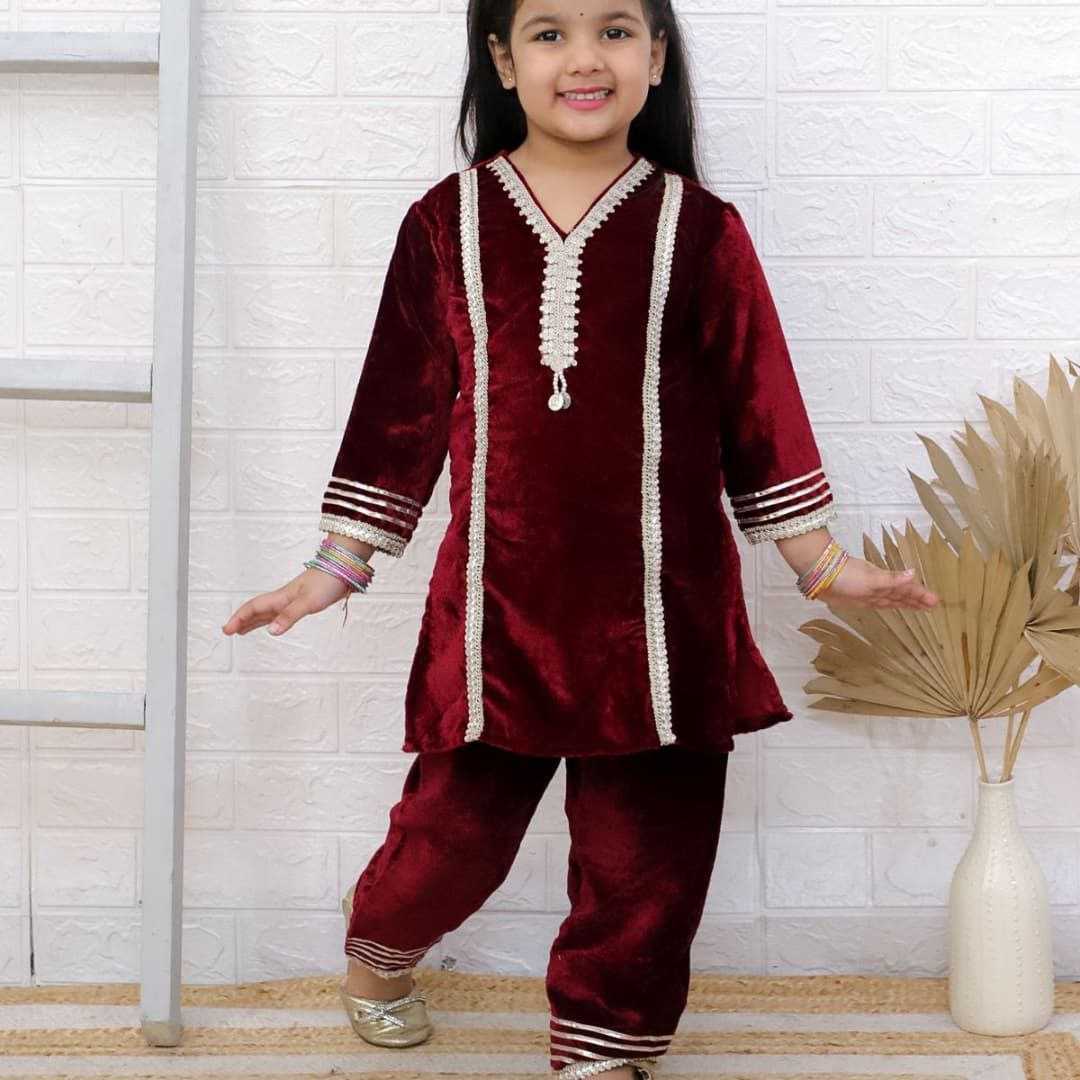 Ynf Velvet RIN107 371 Kids Wear Wholesale Kids Suit Kids Ethnic Wear Kids Traditional Outfits Manufacturer