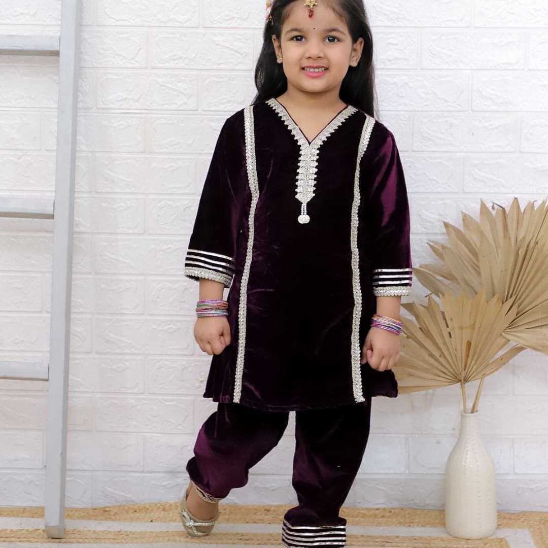 Ynf Velvet RIN107 371 Kids Wear Wholesale Kids Suit Kids Ethnic Wear Kids Traditional Outfits Manufacturer