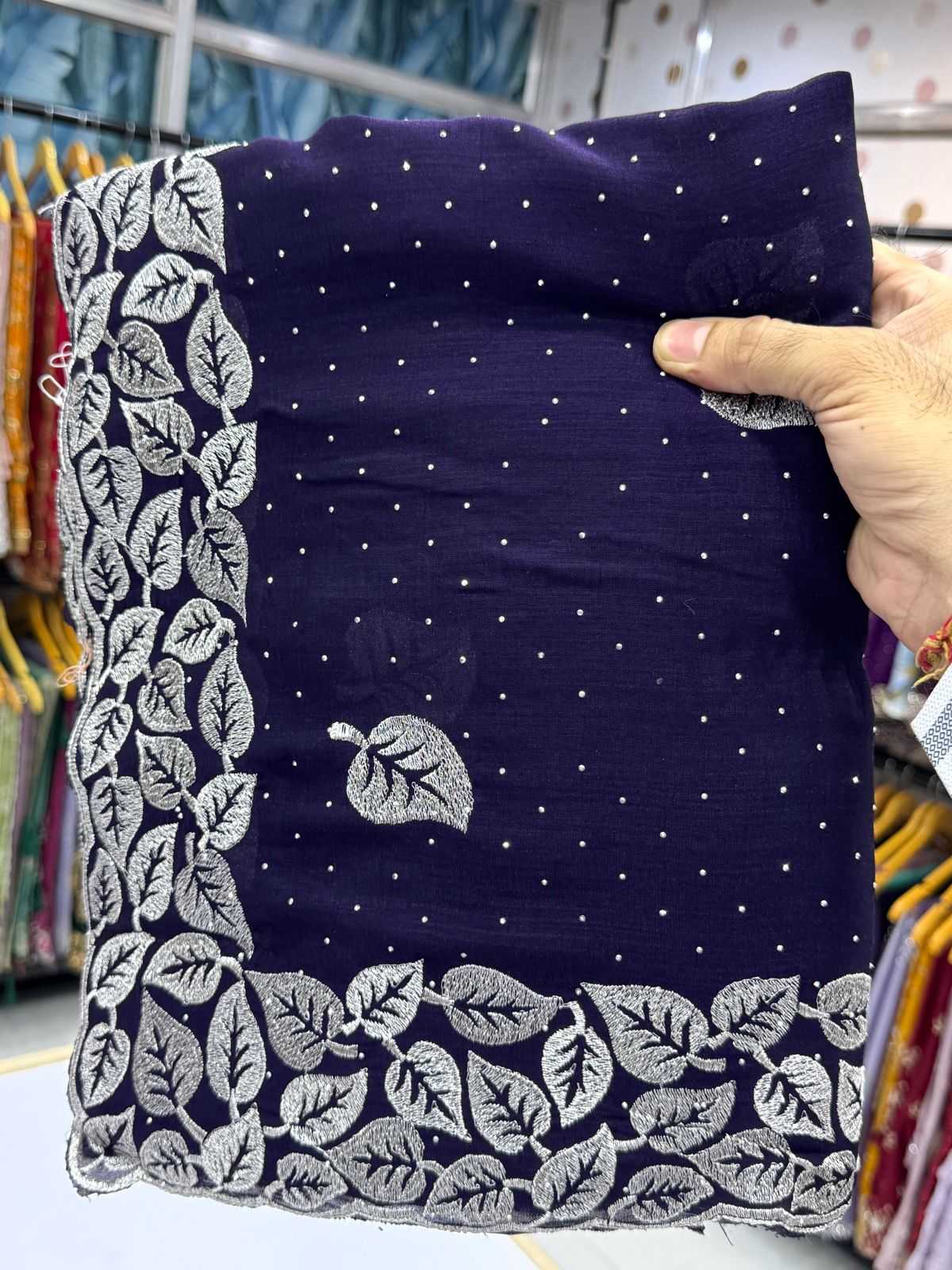 Ynf Vichitra Silk KESH114 2130 Silk Sarees Wedding Collections Festive Collections Wholesale Fancy Silk Sarees Embroidered Silk Sarees Silk Sarees With Stone Work Manufacturer