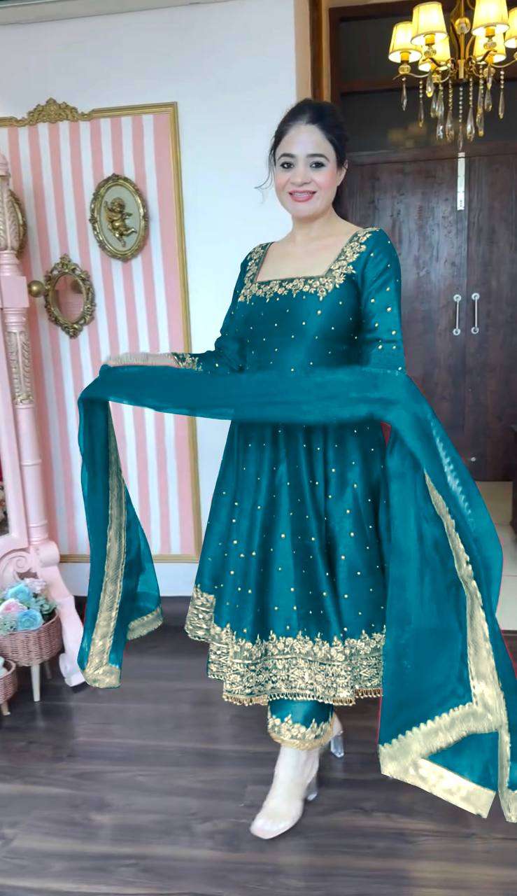 Ynf Vichitra Silk KESH141 186 Gowns Wholesale Fancy Gowns Anarkali Gown Silk Gowns Manufacturer