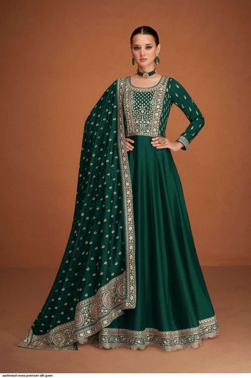 Ynf Vichitra Silk KESH504 9577 Gowns Wholesale Fancy Gowns Embroidery Gowns Anarkali Gown Long Gowns Sequin Gowns Manufacturer