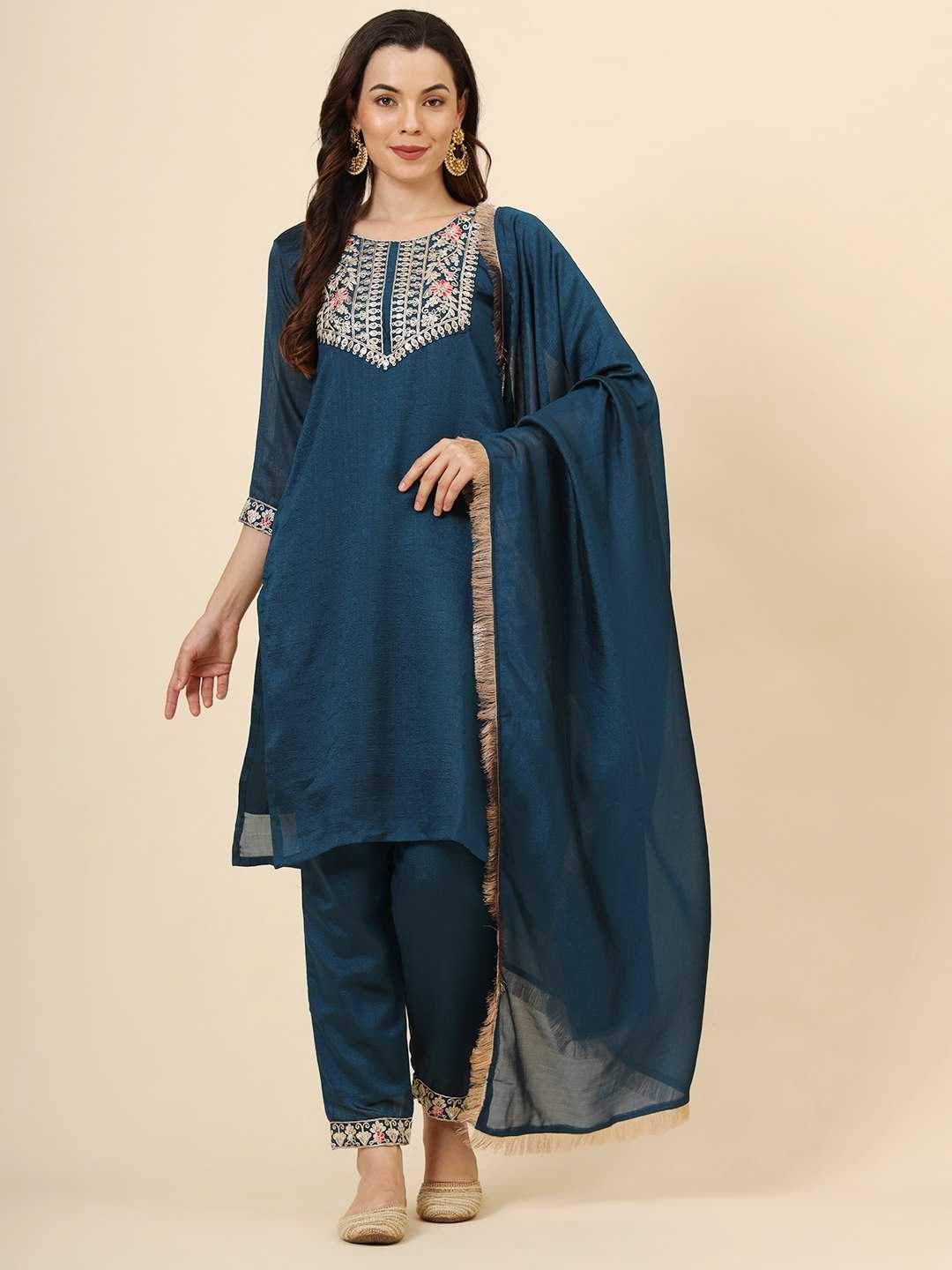 Ynf Vichitra Silk RIN197 4729 Suits & Dresses Wholesale Embroidery Suits Party wear suits Designer Suits Manufacturer