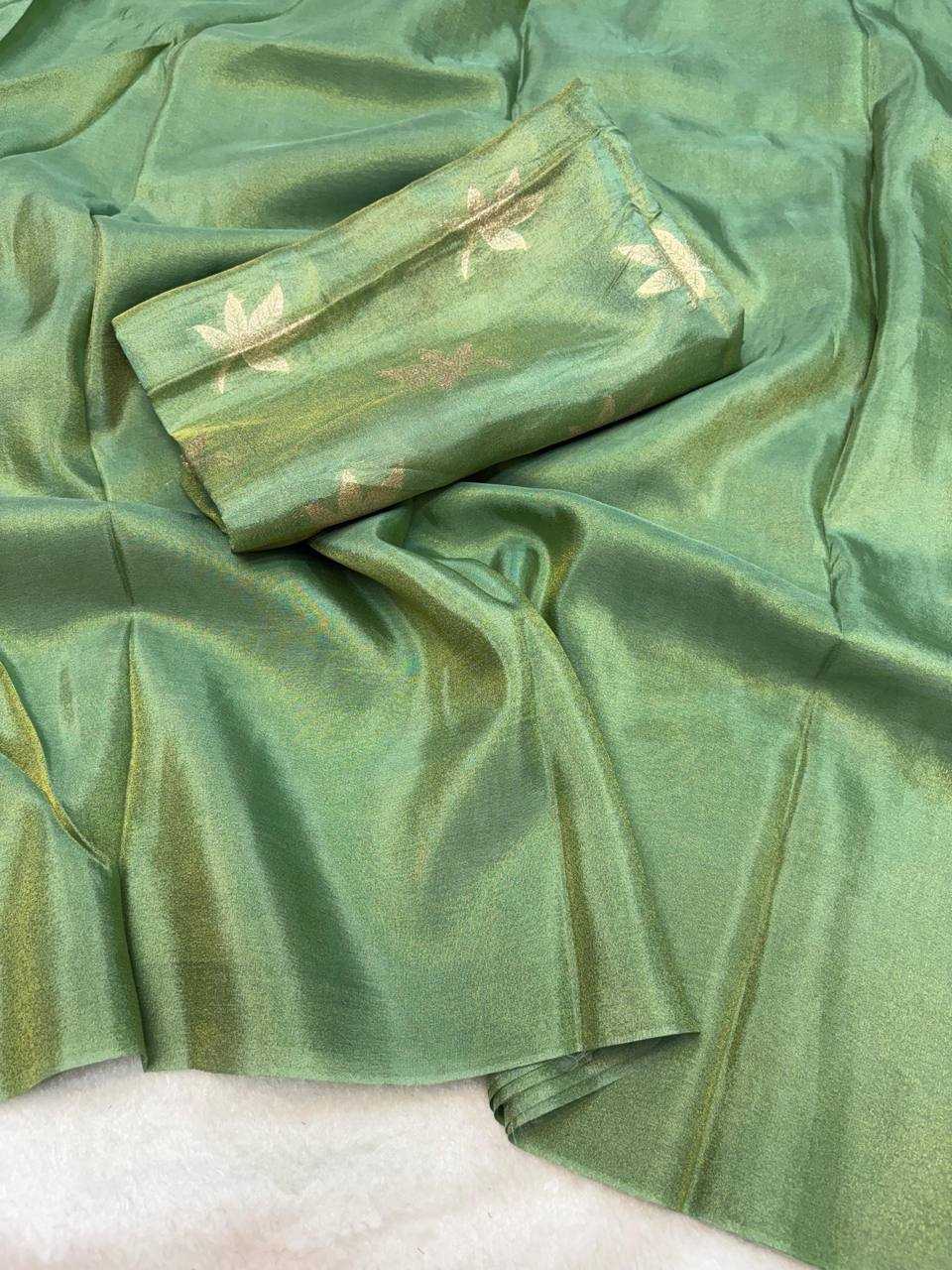 Ynf Viscose RIN124 Leaf Viscose tissue Sarees Wholesale Party Wear Sarees Fancy Sarees Plain Sarees Manufacturer