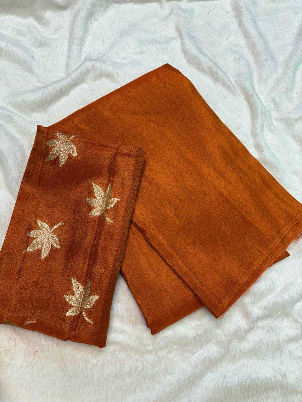 Ynf Viscose RIN124 Leaf Viscose tissue Sarees Wholesale Party Wear Sarees Fancy Sarees Plain Sarees Manufacturer