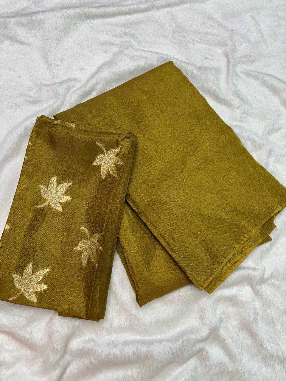 Ynf Viscose RIN124 Leaf Viscose tissue Sarees Wholesale Party Wear Sarees Fancy Sarees Plain Sarees Manufacturer