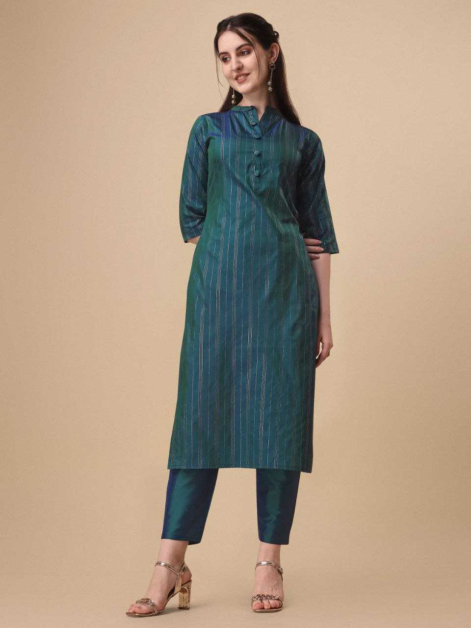 Ynf Art Silk RIN220 PLAN Kurti Wholesale Silk Kurtis Kurti With Pants Manufacturer