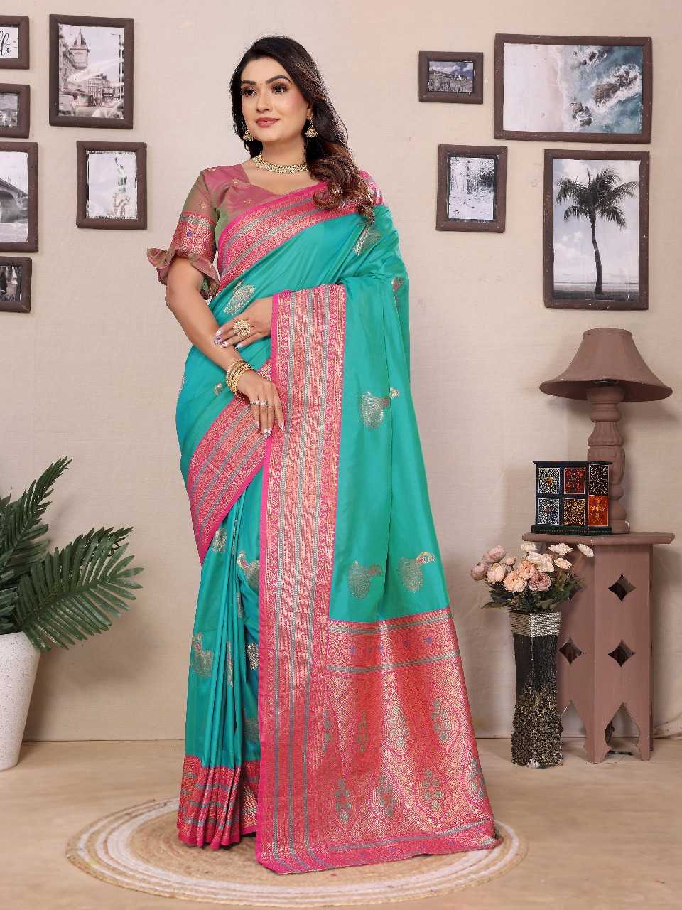 Ynf Banana Silk RIN197 3067 Silk Sarees Wholesale Bridal Silk Sarees Party Wear Silk Sarees Designer Silk Sarees Manufacturer