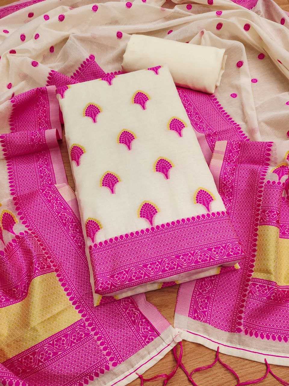 Ynf Banarasi Cotton RIN221 ahalya vol 10 Suits & Dresses Wedding Collections Festive Collections Wholesale Suit Material Party Wear Dresses Cotton Dresses Manufacturer