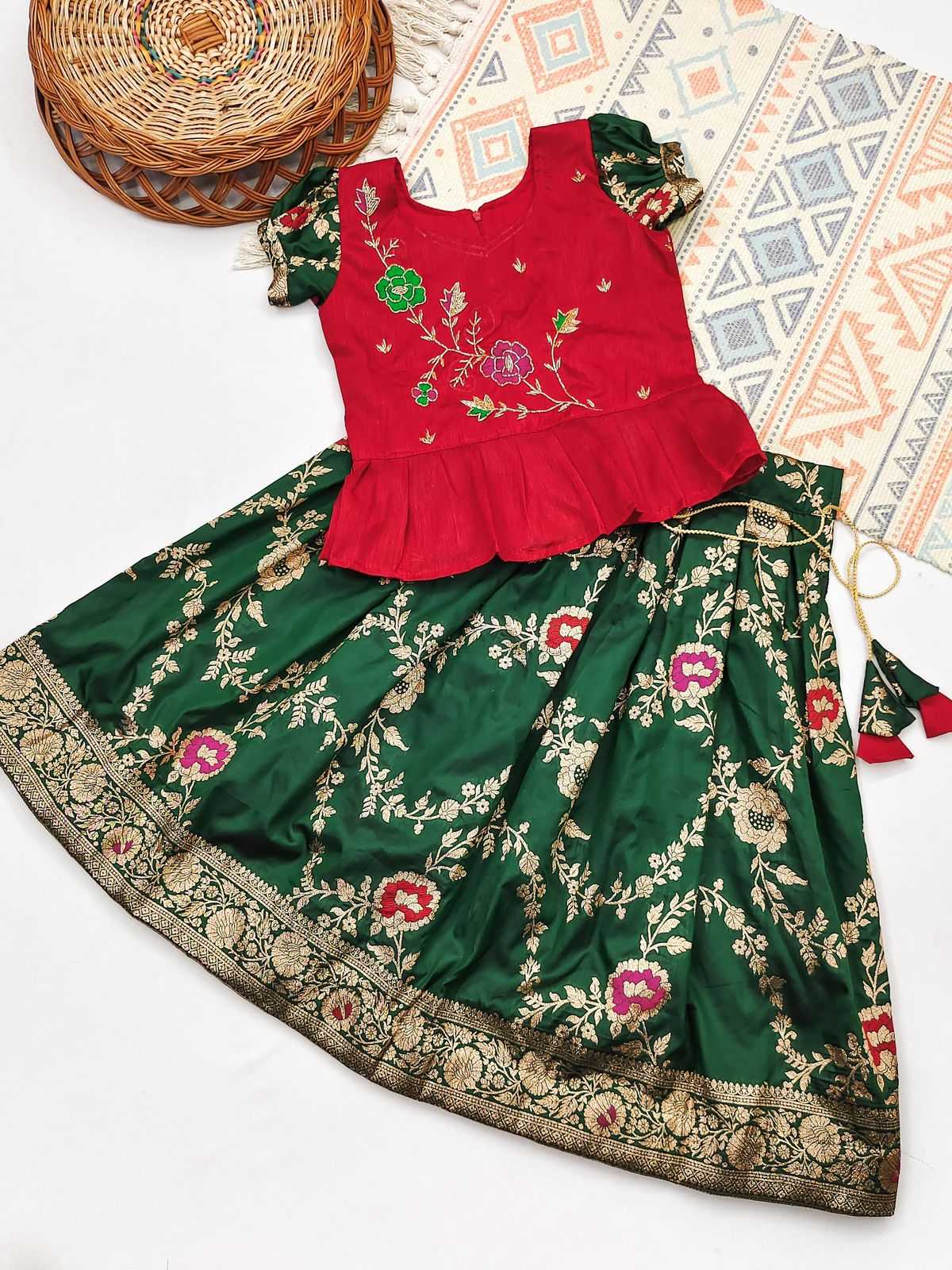 Ynf Banarasi Soft Silk KESH493 Real Beads Kids Wear Wholesale Kids Lehenga Kids Lehenga Choli Baby Girl Lehenga Manufacturer