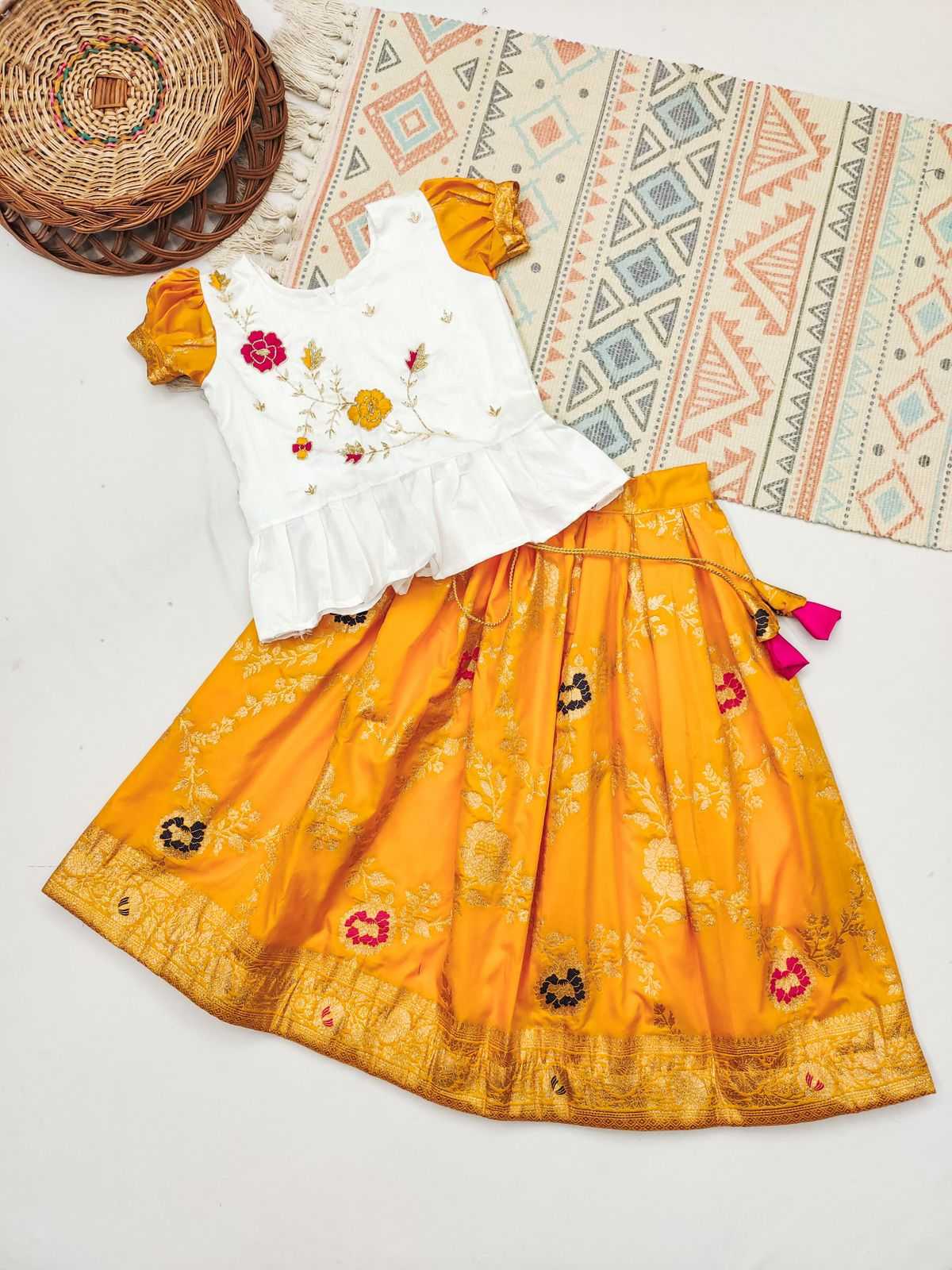 Ynf Banarasi Soft Silk KESH493 Real Beads Kids Wear Wholesale Kids Lehenga Kids Lehenga Choli Baby Girl Lehenga Manufacturer