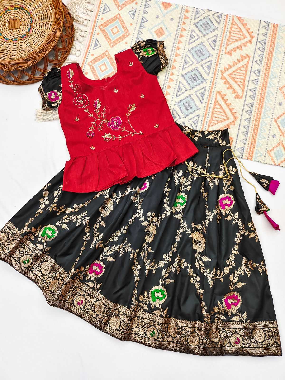 Ynf Banarasi Soft Silk KESH493 Real Beads Kids Wear Wholesale Kids Lehenga Kids Lehenga Choli Baby Girl Lehenga Manufacturer