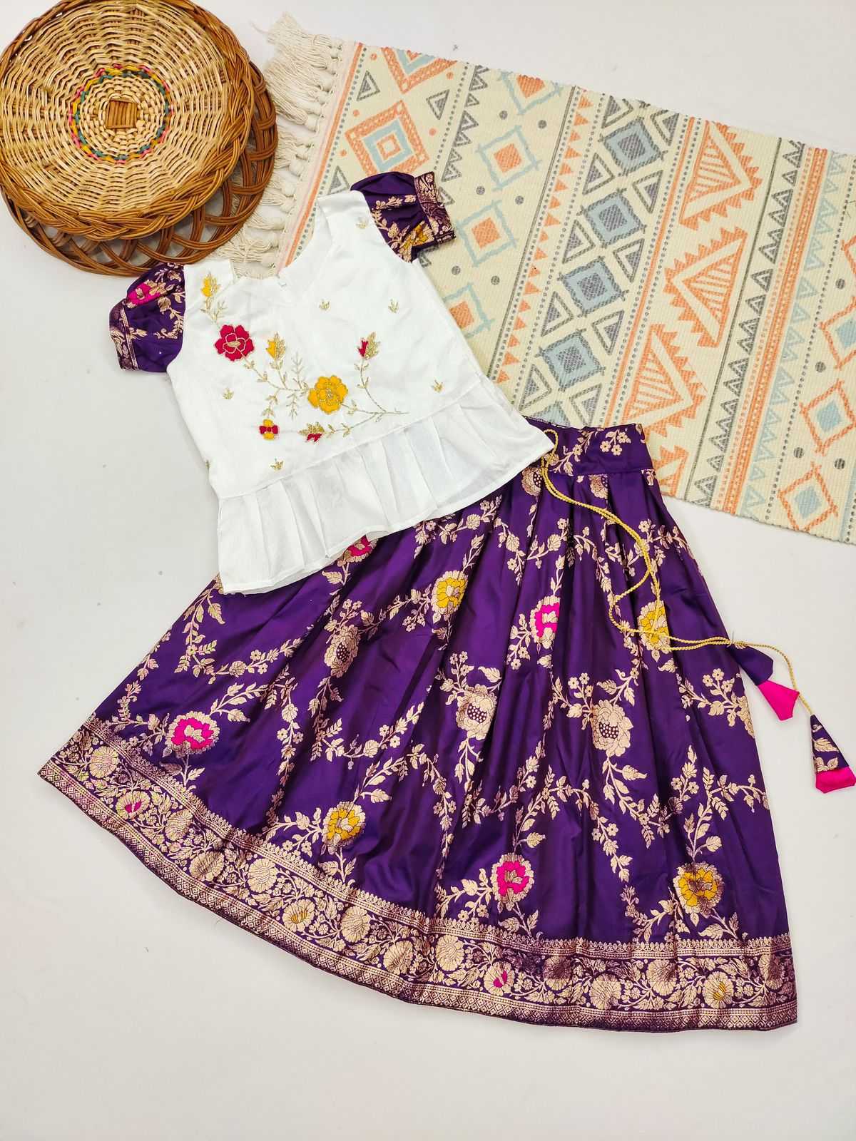 Ynf Banarasi Soft Silk KESH493 Real Beads Kids Wear Wholesale Kids Lehenga Kids Lehenga Choli Baby Girl Lehenga Manufacturer