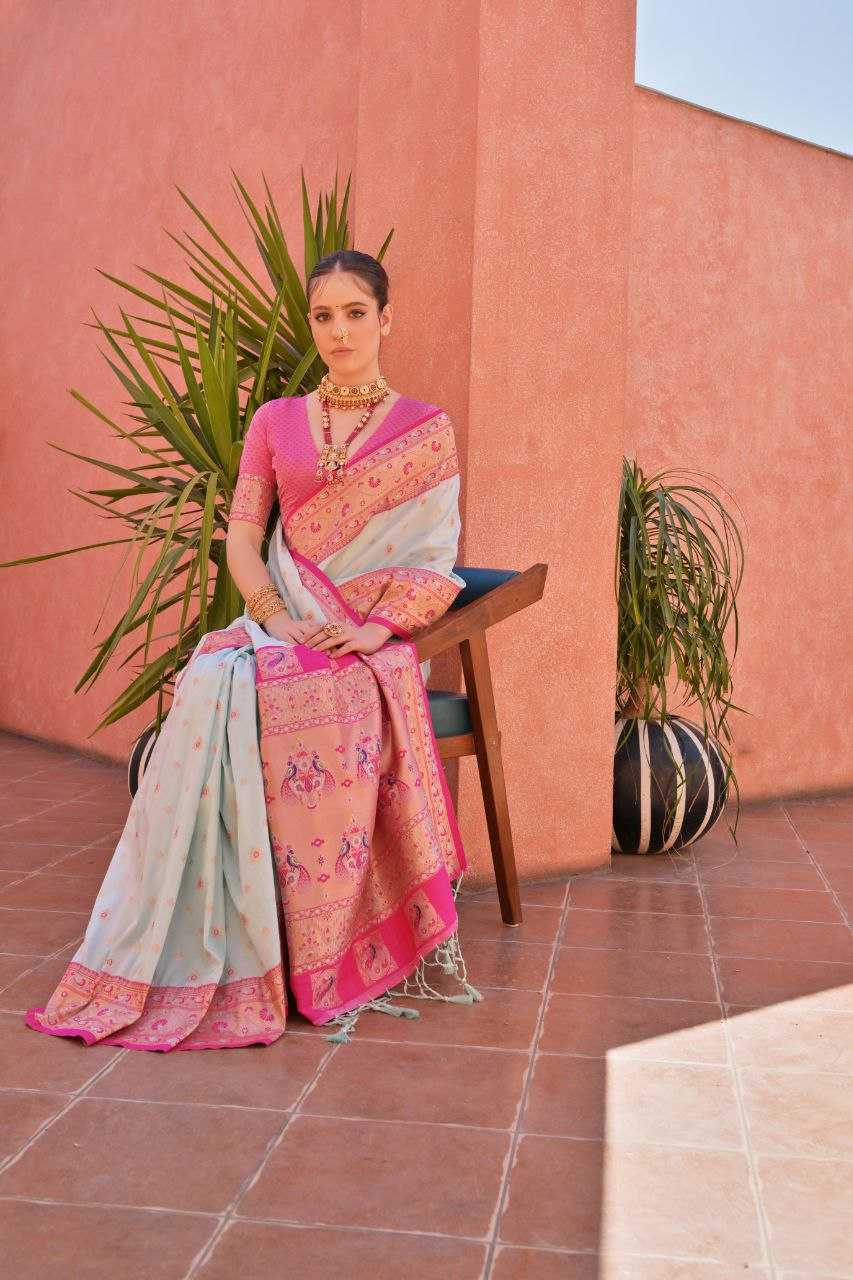 Ynf Banarasi Soft Silk KESH532 PAITHANI NISHA Sarees Wholesale Embroidered Sarees Zari Border Sarees Traditional Sarees Manufacturer