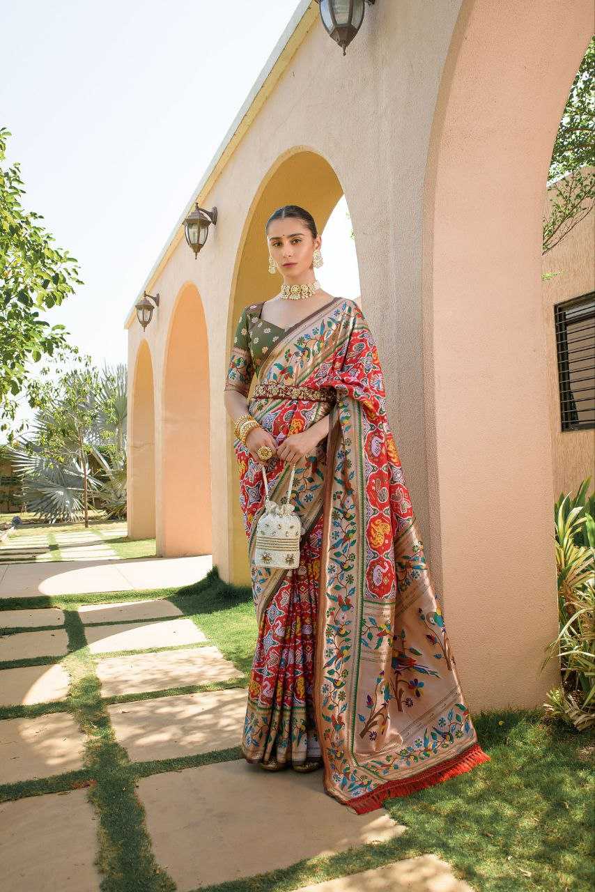 Ynf Banarasi Soft Silk KESH532 PAITHANI SPARROW Silk Sarees Wholesale Banarasi Silk Sarees Paithani Sarees Patola Sarees Manufacturer