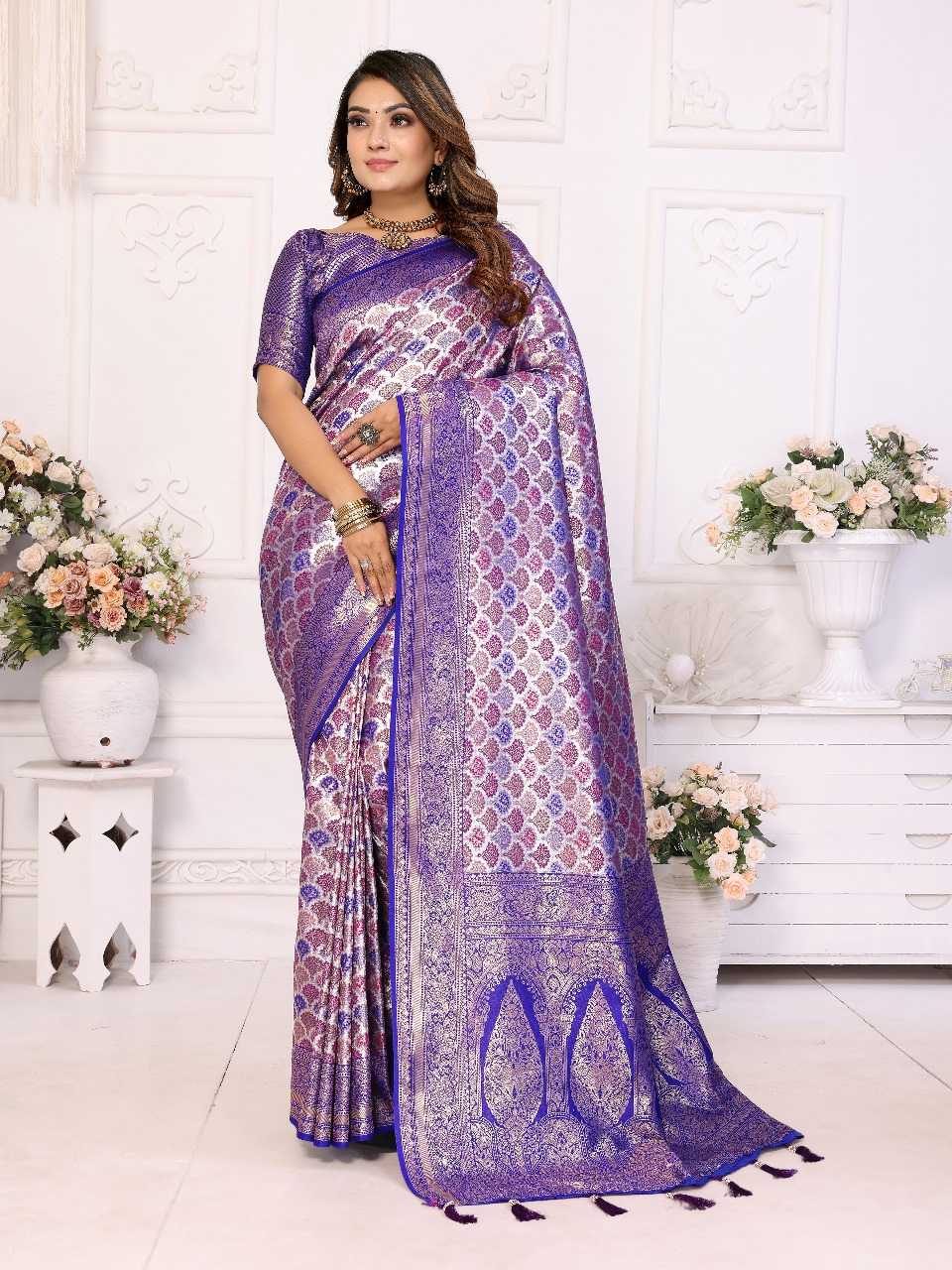 Ynf Banarasi Soft Silk RIN144 Chaturi-1 Silk Sarees Wedding Collections Festive Collections Wholesale Designer Silk Sarees Zari Border Silk Sarees Silk Sarees For Weddings Manufacturer