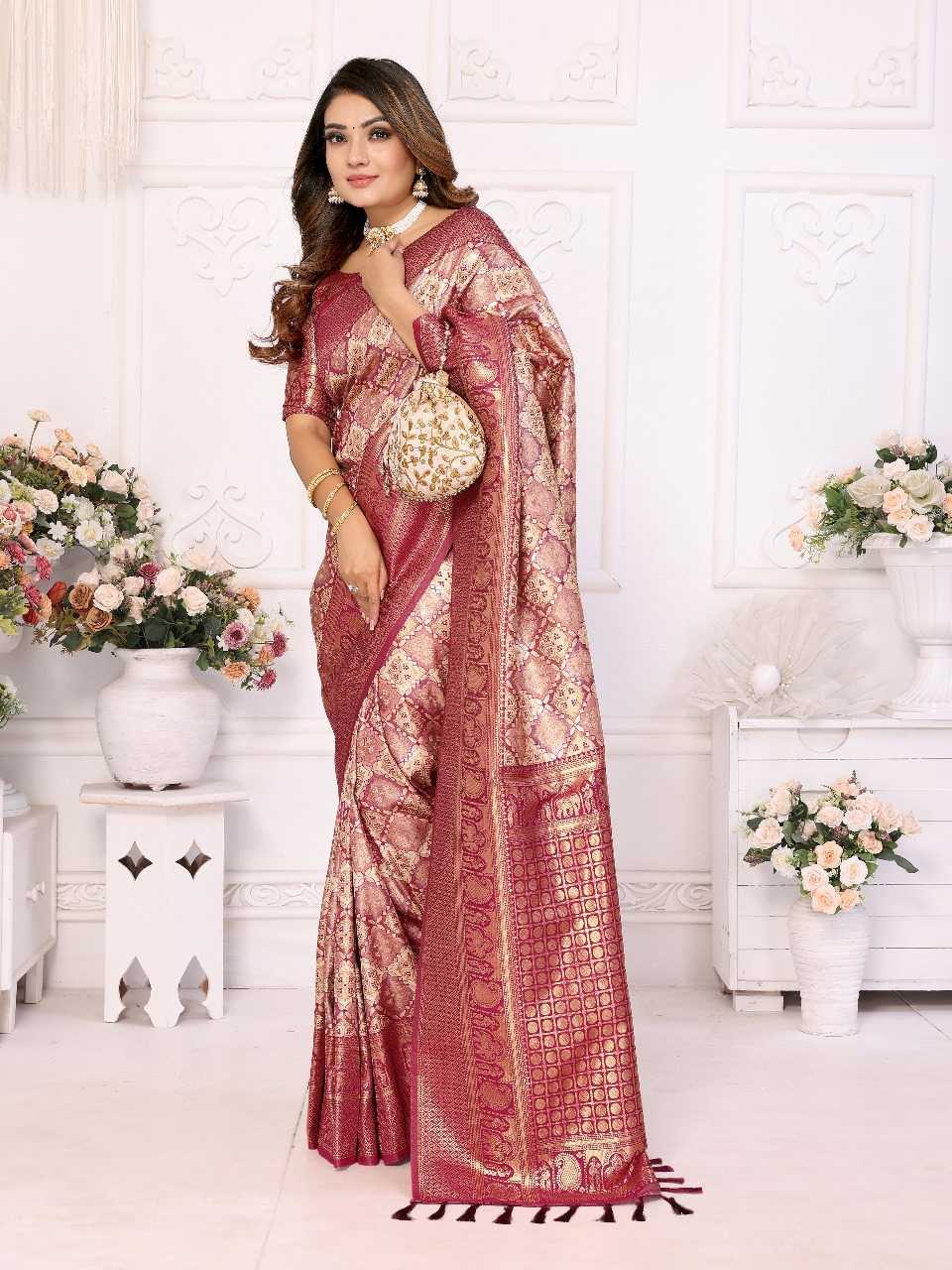 Ynf Banarasi Soft Silk RIN144 Chaturi-2 Silk Sarees Wholesale Designer Silk Sarees Zari Border Silk Sarees Silk Sarees For Weddings Manufacturer