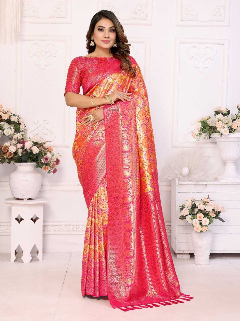Ynf Banarasi Soft Silk RIN144 Chaturi-2 Silk Sarees Wholesale Designer Silk Sarees Zari Border Silk Sarees Silk Sarees For Weddings Manufacturer