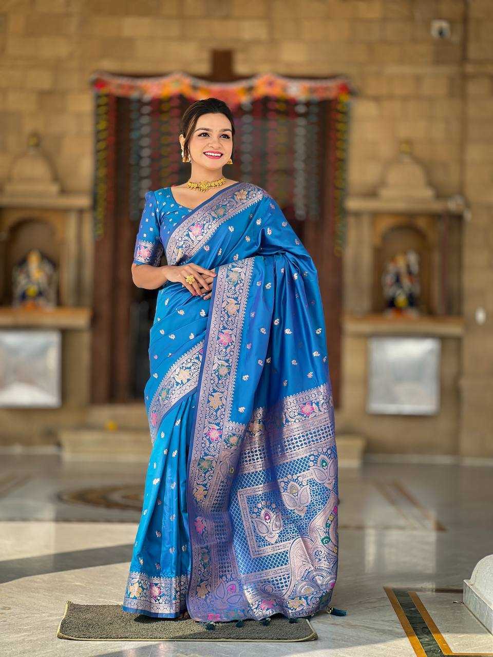 Ynf Banarasi Soft Silk RIN150 Banarasi-5 Sarees Silk Sarees Festive Collections Wholesale Banarasi Silk Sarees Traditional Silk Sarees Silk Sarees With Blouse Manufacturer