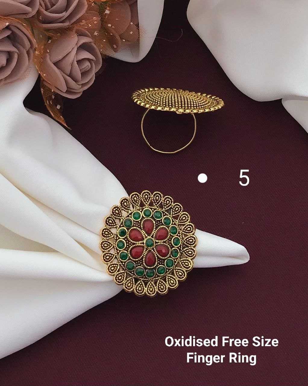 Ynf Brass KESH193 Womens Jewellery Wholesale Fancy Earrings Antique Ring Finger Rings Manufacturer