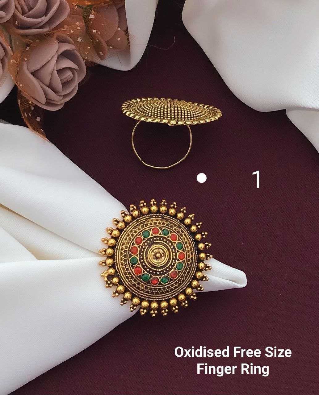 Ynf Brass KESH193 Womens Jewellery Wholesale Fancy Earrings Antique Ring Finger Rings Manufacturer