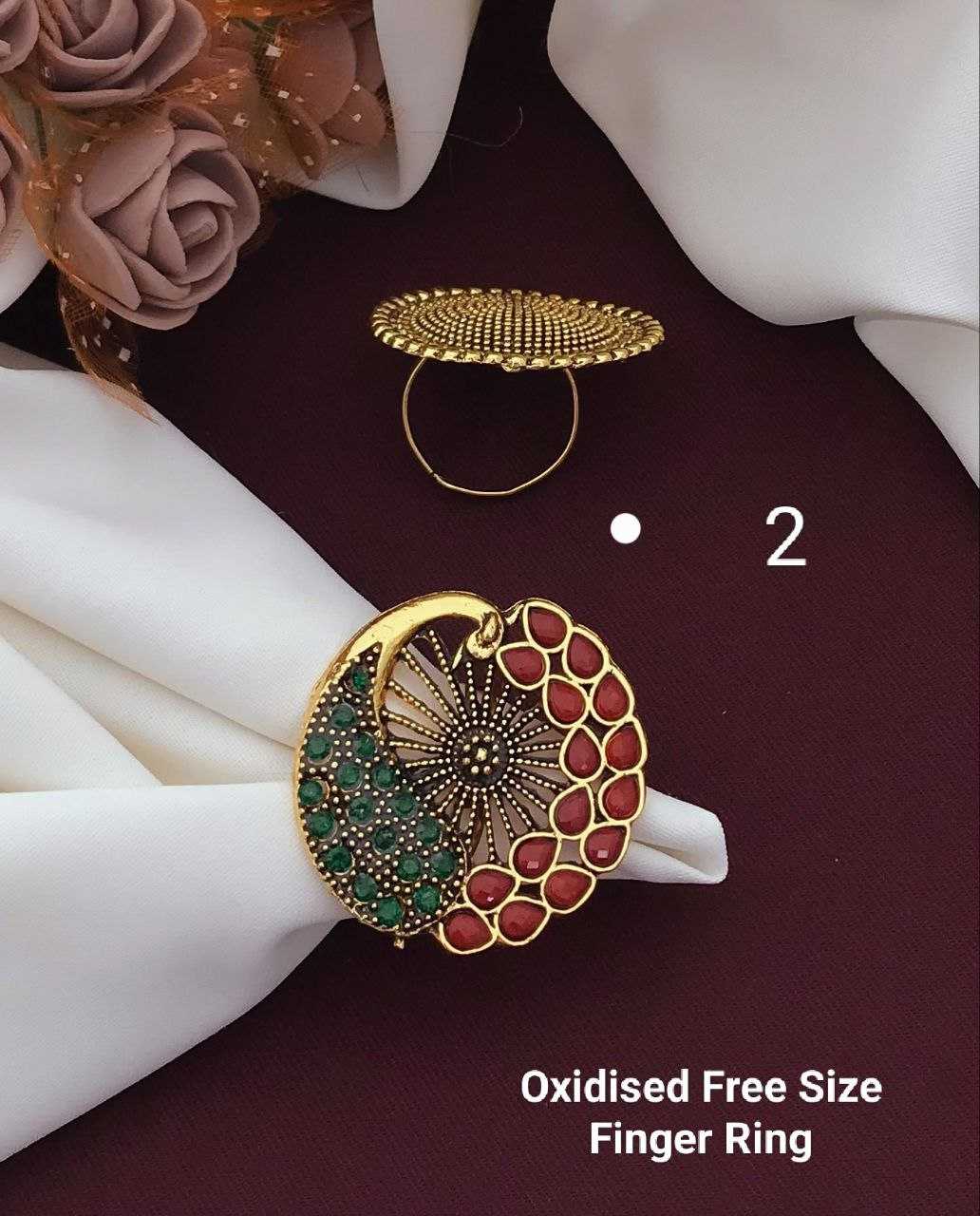 Ynf Brass KESH193 Womens Jewellery Wholesale Fancy Earrings Antique Ring Finger Rings Manufacturer