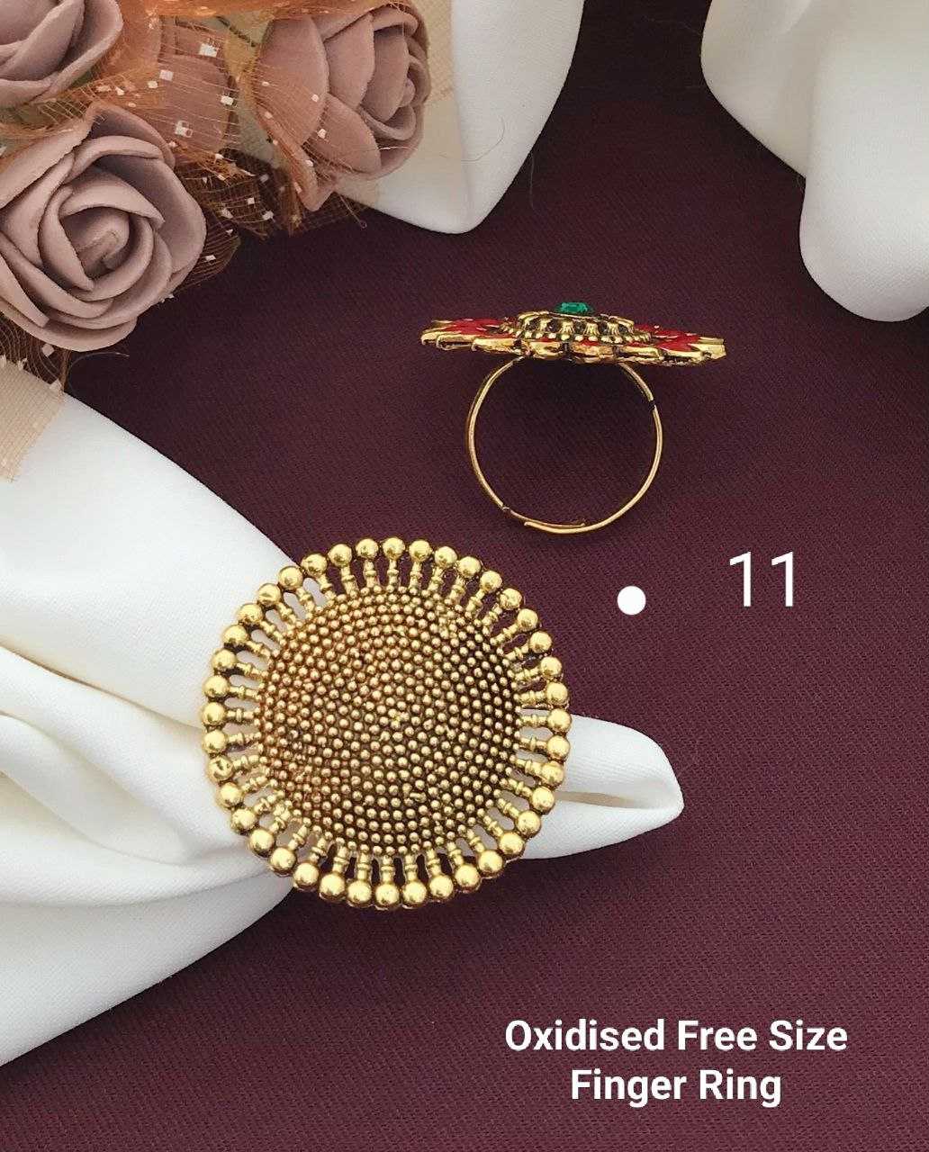 Ynf Brass KESH193 Womens Jewellery Wholesale Fancy Earrings Antique Ring Finger Rings Manufacturer