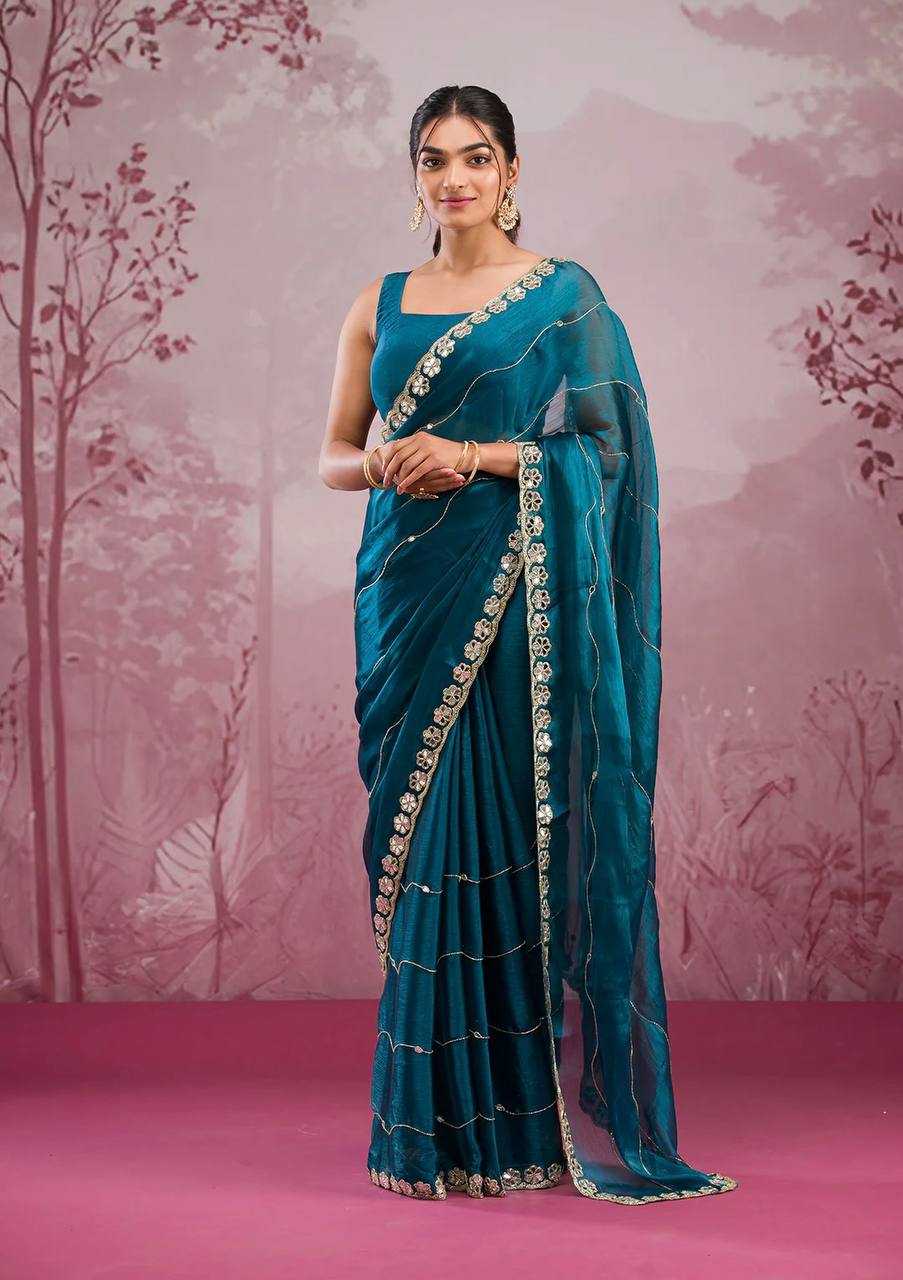Ynf Burberry Silk KESH490 1313 Sarees Wholesale Party Wear Sarees Fancy Sarees Cutwork Saree Manufacturer