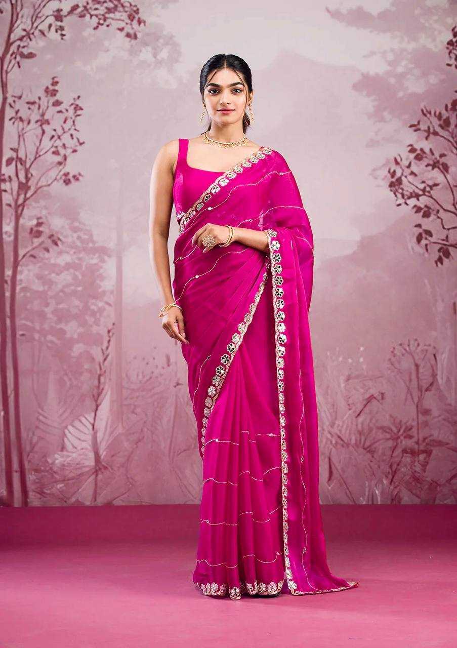 Ynf Burberry Silk KESH490 1313 Sarees Wholesale Party Wear Sarees Fancy Sarees Cutwork Saree Manufacturer