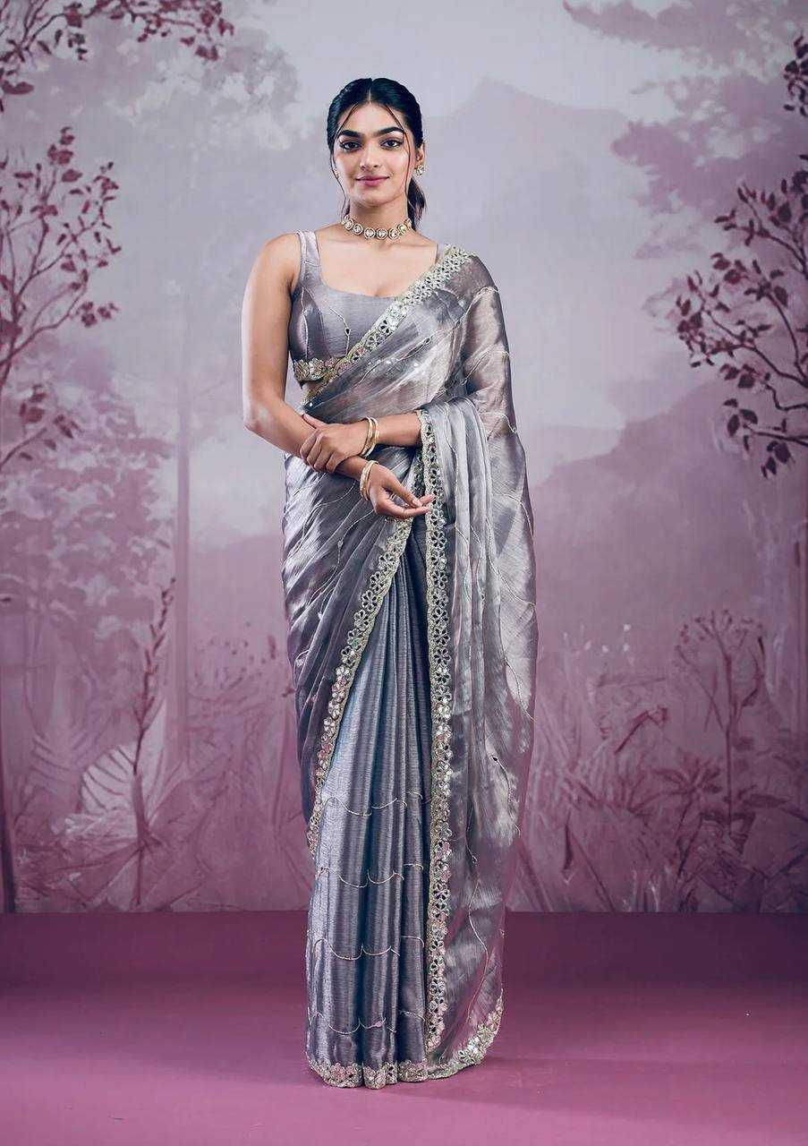 Ynf Burberry Silk KESH490 1313 Sarees Wholesale Party Wear Sarees Fancy Sarees Cutwork Saree Manufacturer