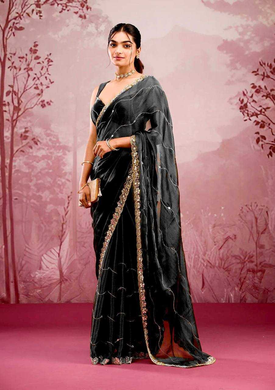 Ynf Burberry Silk KESH490 1313 Sarees Wholesale Party Wear Sarees Fancy Sarees Cutwork Saree Manufacturer