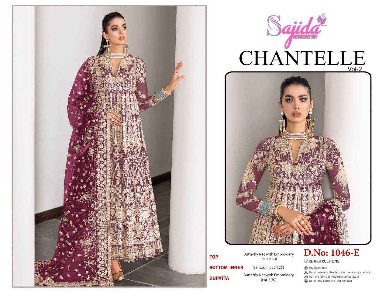 Ynf Butterfly Net KESH444 SAJIDA CHANTELLE-VOL-2 Gowns Wholesale Embroidery Gowns Wedding Gown Designer Gowns Manufacturer